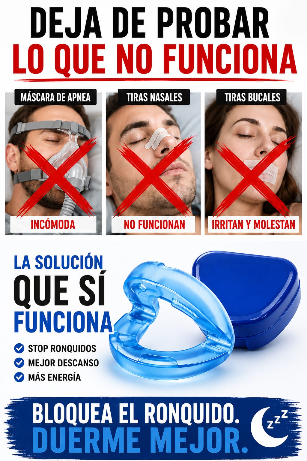 Férula bucal antironquídos