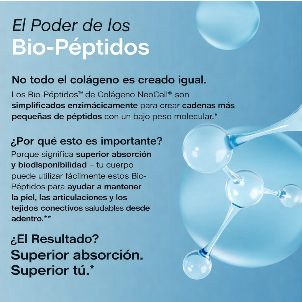 Colágeno de proteína con Bio-péptidos.